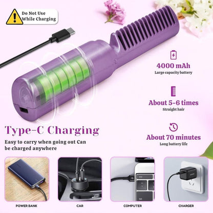 Portable Mini Hair Straightener Cordless & Rechargeable